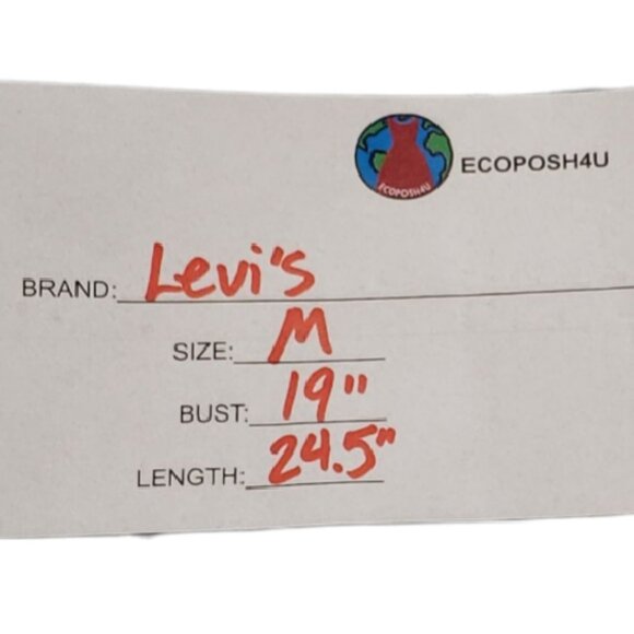 Levi's Womens Jean Short Sleeved Button Down Shirt Medium - Picture 6 of 6